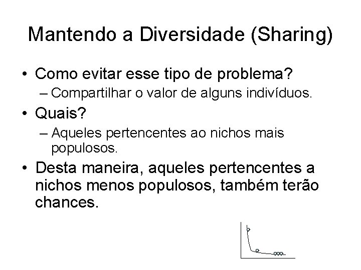 Mantendo a Diversidade (Sharing) • Como evitar esse tipo de problema? – Compartilhar o