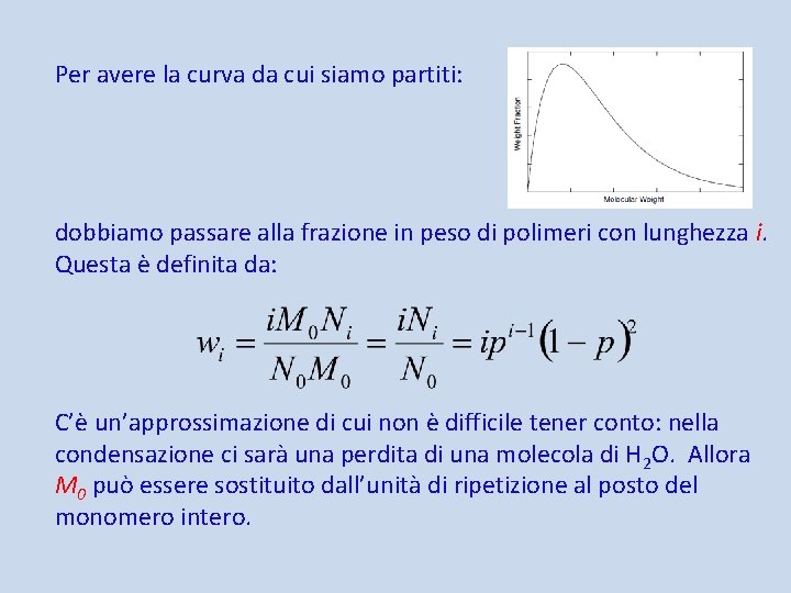 Per avere la curva da cui siamo partiti: dobbiamo passare alla frazione in peso