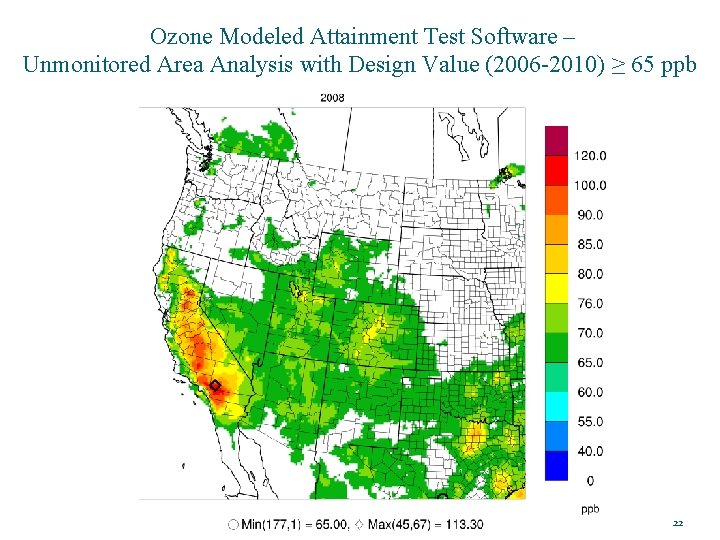 Ozone Modeled Attainment Test Software – Unmonitored Area Analysis with Design Value (2006 -2010)