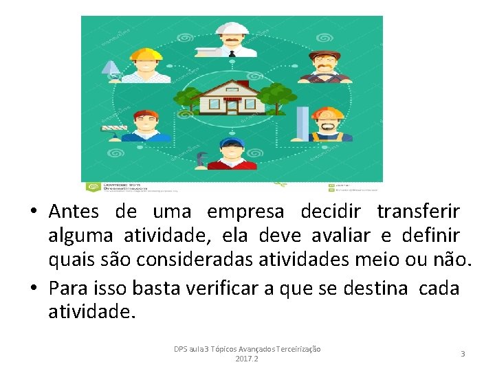  • Antes de uma empresa decidir transferir alguma atividade, ela deve avaliar e