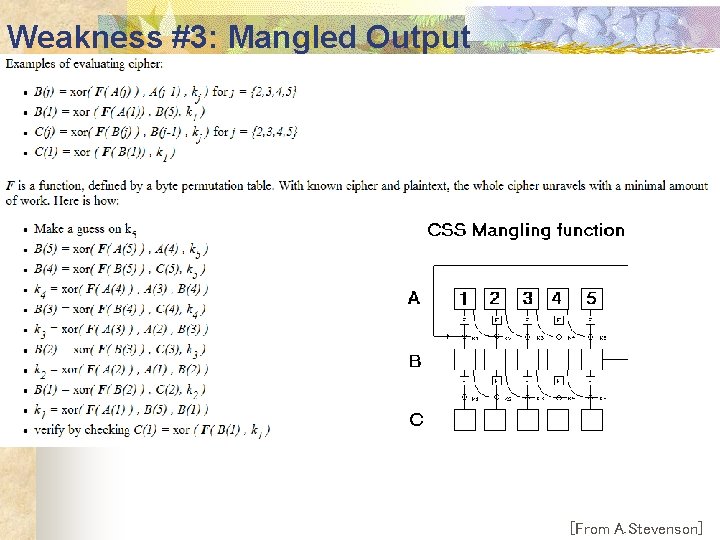 Weakness #3: Mangled Output [From A. Stevenson] 