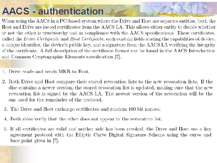 AACS - authentication 