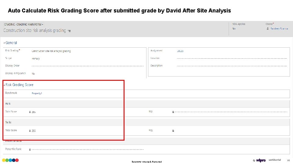 Auto Calculate Risk Grading Score after submitted grade by David After Site Analysis Sensitivity: