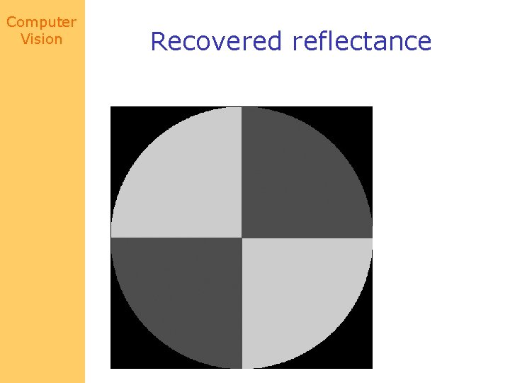 Computer Vision Recovered reflectance 