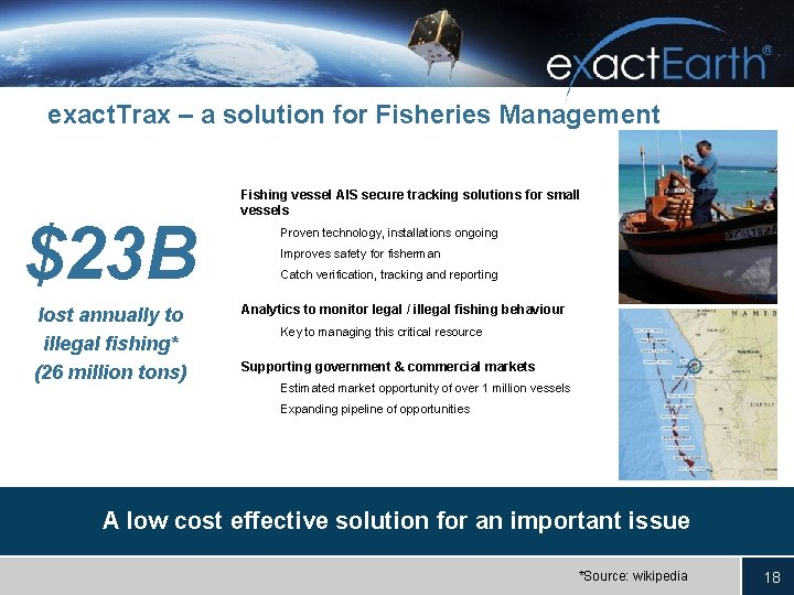 exact. Trax – a solution for Fisheries Management $23 B lost annually to illegal