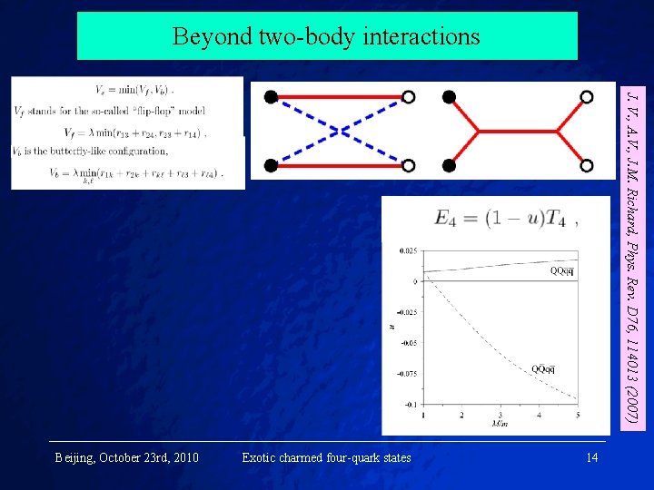 Beyond two-body interactions J. V. , A. V. , J. M. Richard, Phys. Rev.