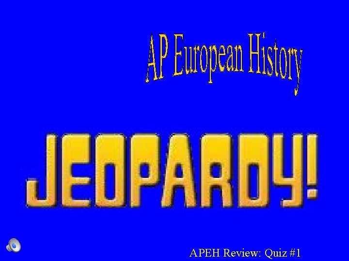 APEH Review: Quiz #1 