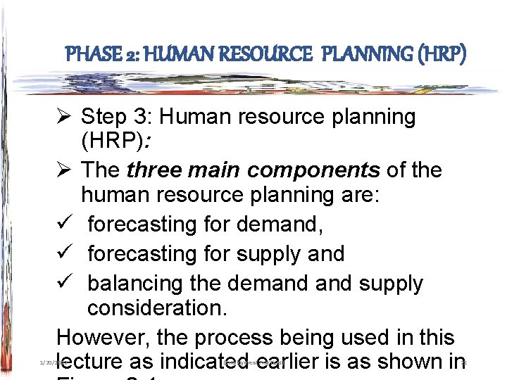 PHASE 2: HUMAN RESOURCE PLANNING (HRP) Ø Step 3: Human resource planning (HRP): Ø