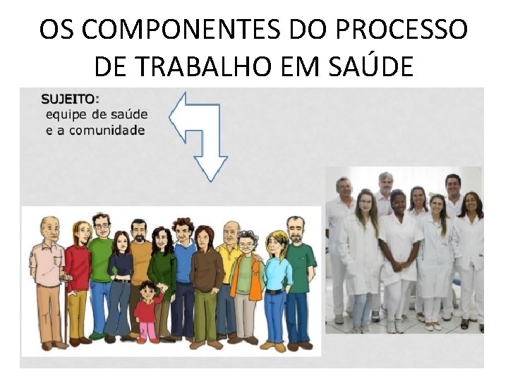 OS COMPONENTES DO PROCESSO DE TRABALHO EM SAÚDE 