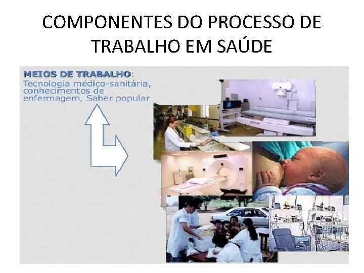 COMPONENTES DO PROCESSO DE TRABALHO EM SAÚDE 