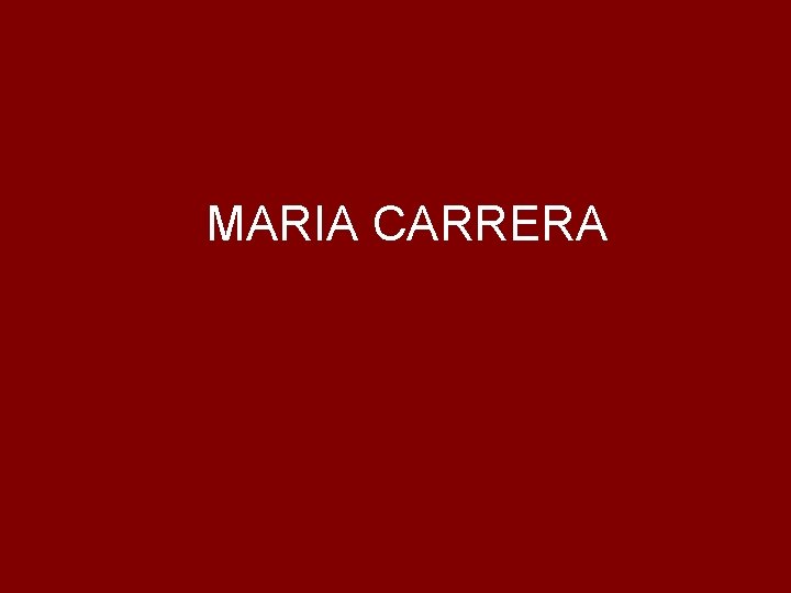 MARIA CARRERA 