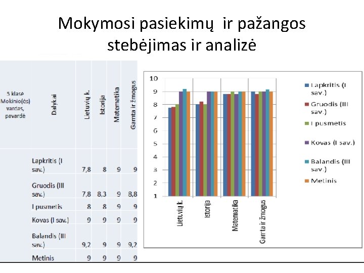 Mokymosi pasiekimų ir pažangos stebėjimas ir analizė 2013 -04 -10 