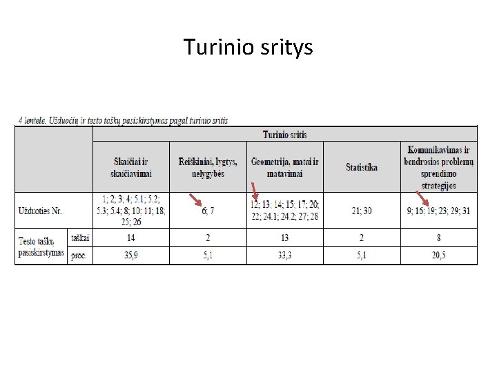 Turinio sritys 