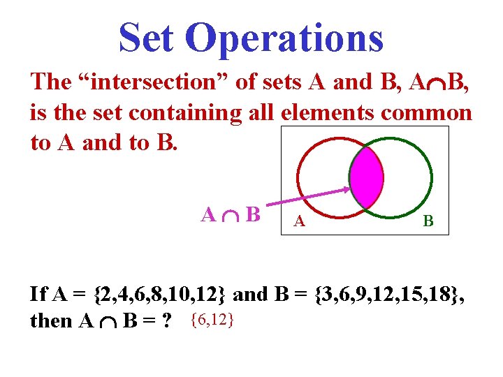 Math 1301 Chapter 2 Sets Example The set