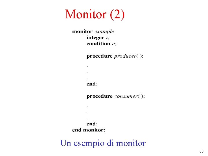 Monitor (2) Un esempio di monitor 23 