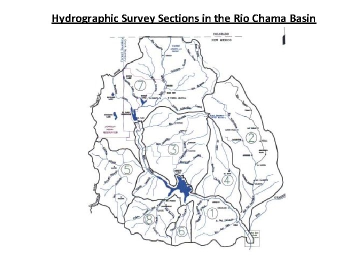 Hydrographic Survey Sections in the Rio Chama Basin 