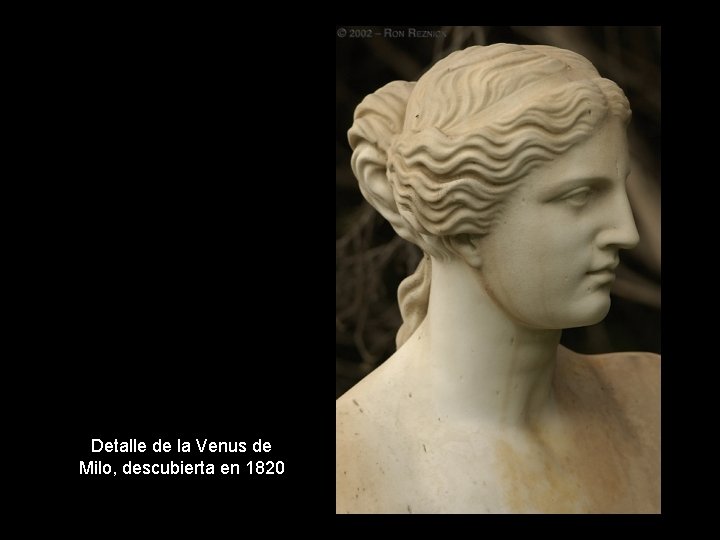 Detalle de la Venus de Milo, descubierta en 1820 