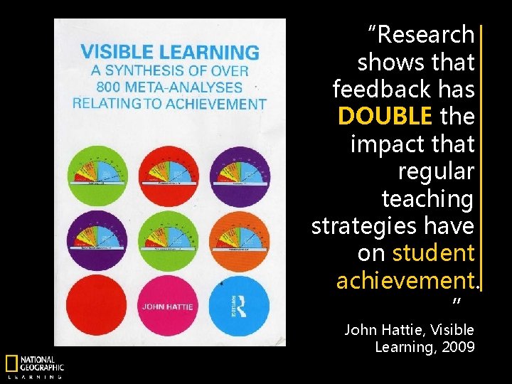 “Research shows that feedback has DOUBLE the impact that regular teaching strategies have on