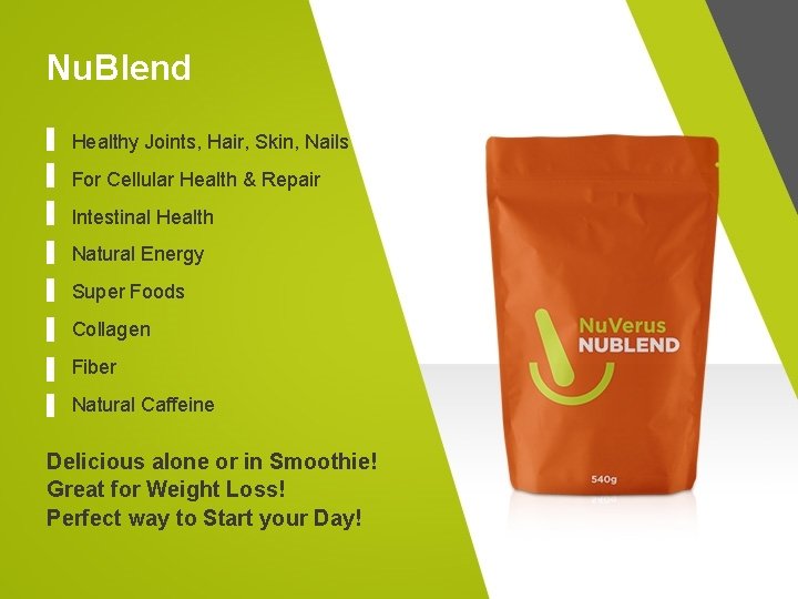 Nu. Blend Healthy Joints, Hair, Skin, Nails For Cellular Health & Repair Intestinal Health