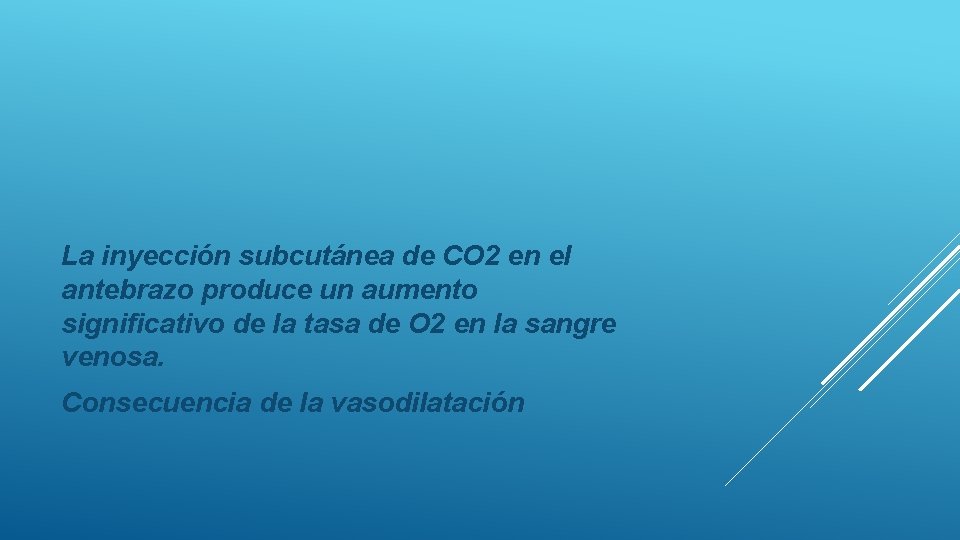 La inyección subcutánea de CO 2 en el antebrazo produce un aumento significativo de