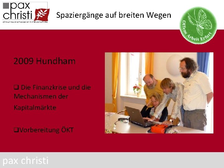 Spaziergänge auf breiten Wegen 2009 Hundham q Die Finanzkrise und die Mechanismen der Kapitalmärkte