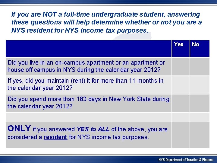 If you are NOT a full-time undergraduate student, answering these questions will help determine