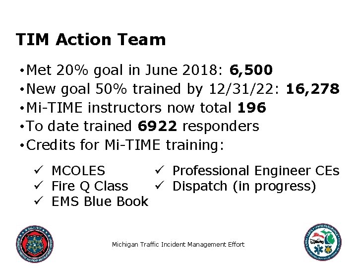 TIM Action Team • Met 20% goal in June 2018: 6, 500 • New