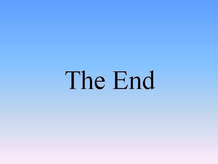 The End 