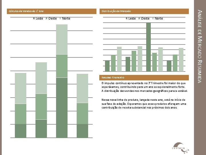 Leste Distribuição de Mercado Oeste Norte Leste Oeste Norte Resumo Financeiro O impulso contínuo