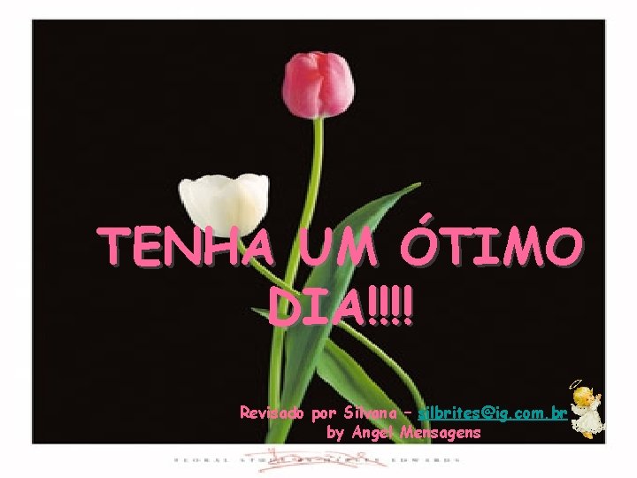 TENHA UM ÓTIMO DIA!!!! Revisado por Silvana – silbrites@ig. com. br by Angel Mensagens TENHA UM ÓTIMO DIA!!!! Revisado por Silvana – silbrites@ig. com. br by Angel Mensagens