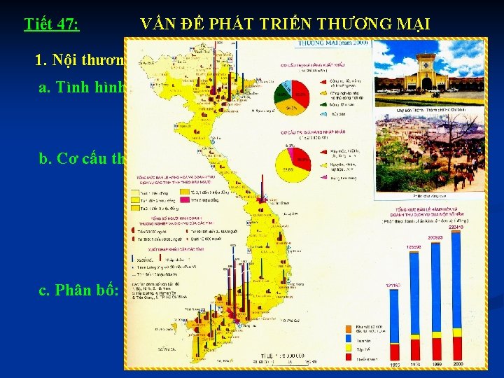 Tiết 47: VẤN ĐỀ PHÁT TRIỂN THƯƠNG MẠI 1. Nội thương a. Tình hình