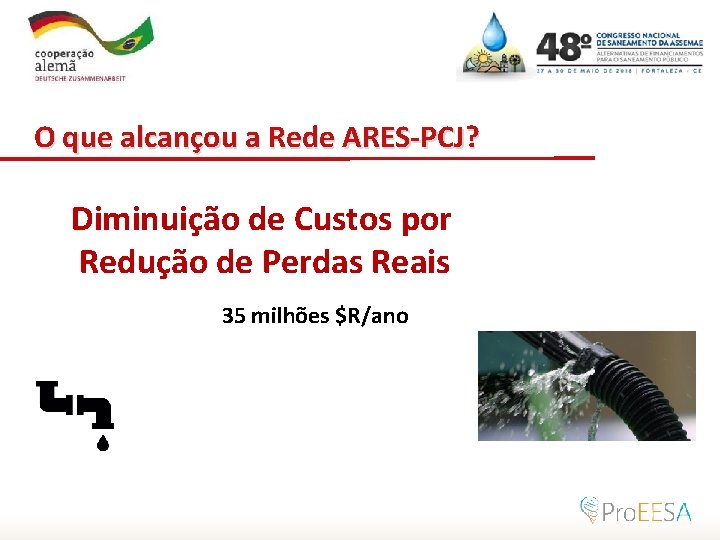 Por meio da O que alcançou a Rede ARES-PCJ? Diminuição de Custos por Redução