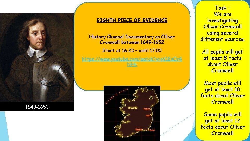 EIGHTH PIECE OF EVIDENCE History Channel Documentary on Oliver Cromwell between 1649 -1652 Start