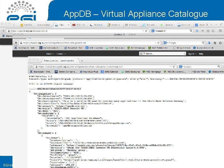 App. DB – Virtual Appliance Catalogue EGI-In. SPIRE RI-261323 20 www. egi. eu 