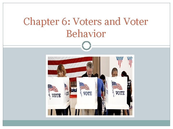 Chapter 6: Voters and Voter Behavior 