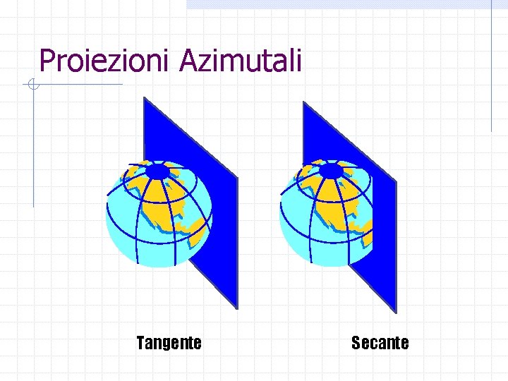 Proiezioni Azimutali Tangente Secante 