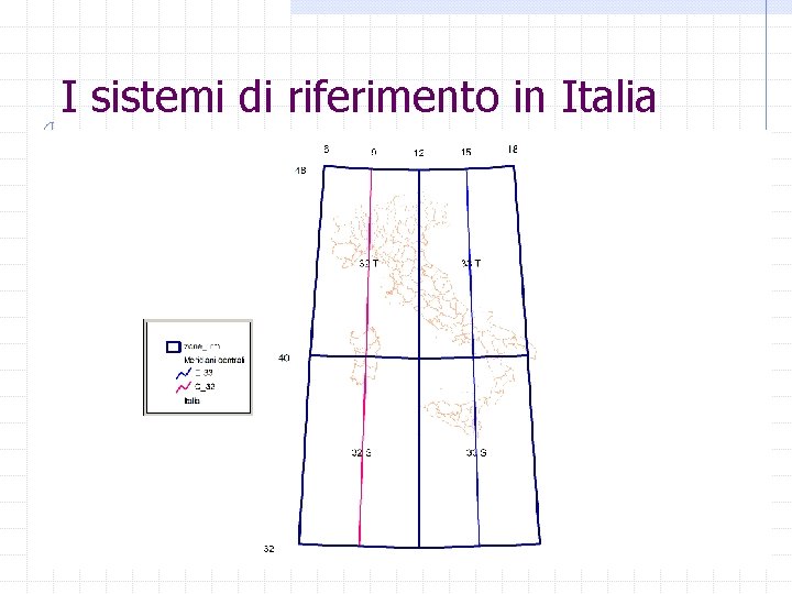 I sistemi di riferimento in Italia 