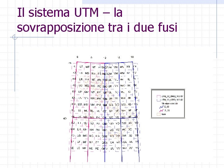 Il sistema UTM – la sovrapposizione tra i due fusi 