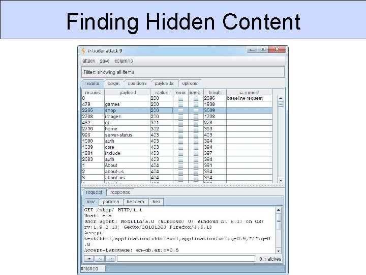 Finding Hidden Content CSC 666: Secure Software Engineering 