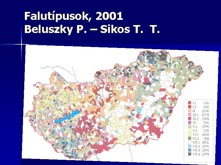 Falutípusok, 2001 Beluszky P. – Sikos T. T. 13 