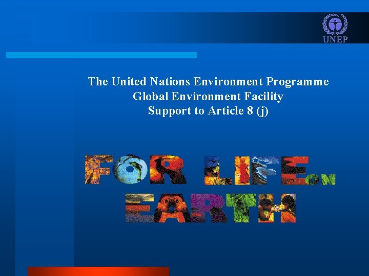 The United Nations Environment Programme Global Environment Facility Support to Article 8 (j) 