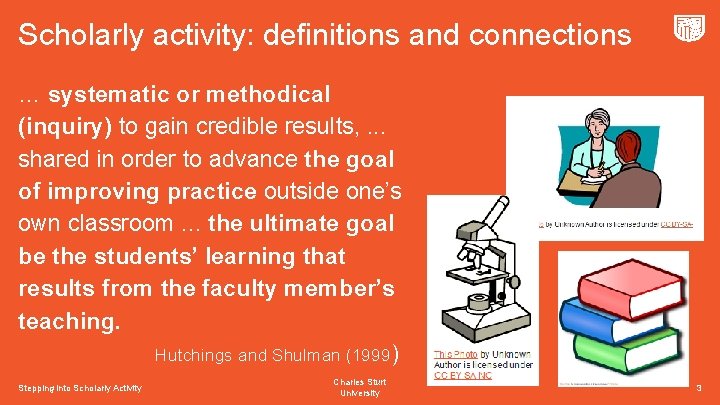 Scholarly activity: definitions and connections … systematic or methodical (inquiry) to gain credible results,