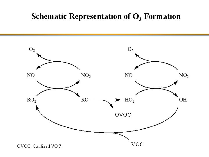 Schematic Representation of O 3 Formation OVOC: Oxidized VOC 