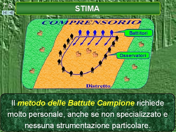 7. 6 STIMA Il metodo delle Battute Campione richiede molto personale, anche se non