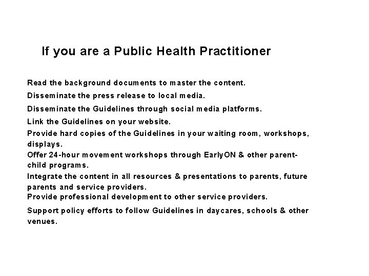 If you are a Public Health Practitioner Read the background documents to master the