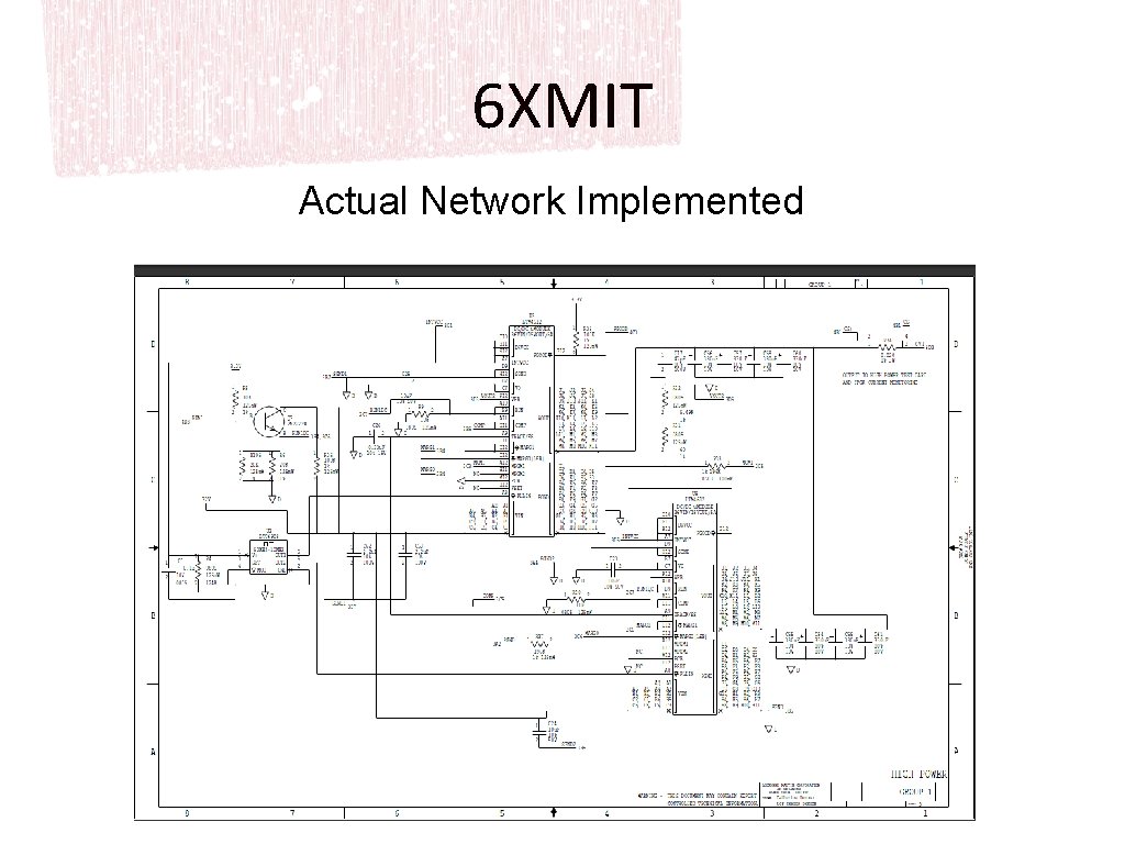 6 XMIT Actual Network Implemented 