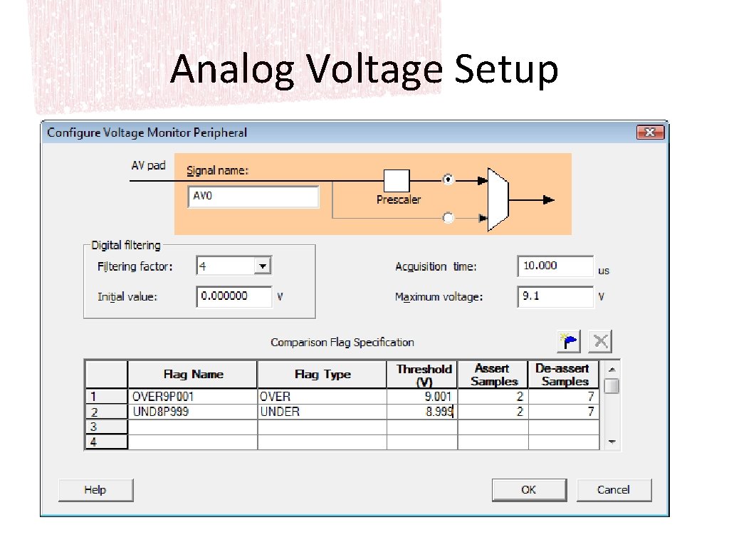Analog Voltage Setup 