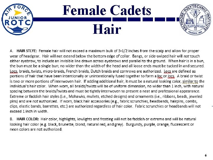 Female Cadets Hair 6 