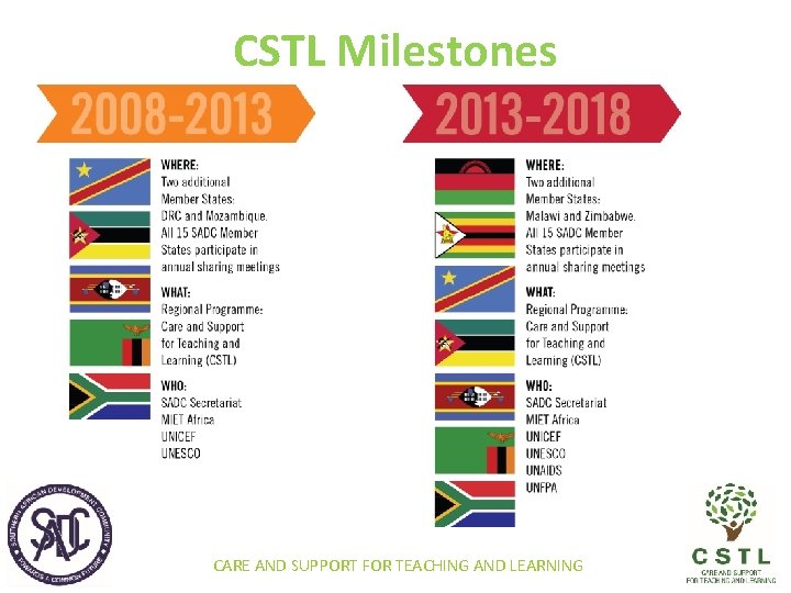 CSTL Milestones CARE AND SUPPORT FOR TEACHING AND LEARNING 