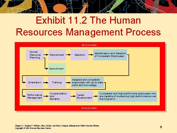 Exhibit 11. 2 The Human Resources Management Process Environment Human Resource Planning Recruitment Selection